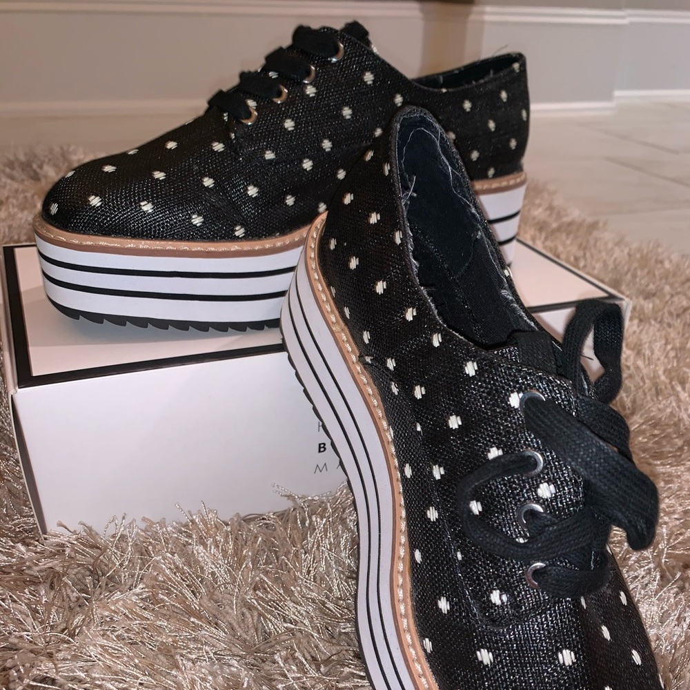 Zara Black Polka Dot Platform Sneaker